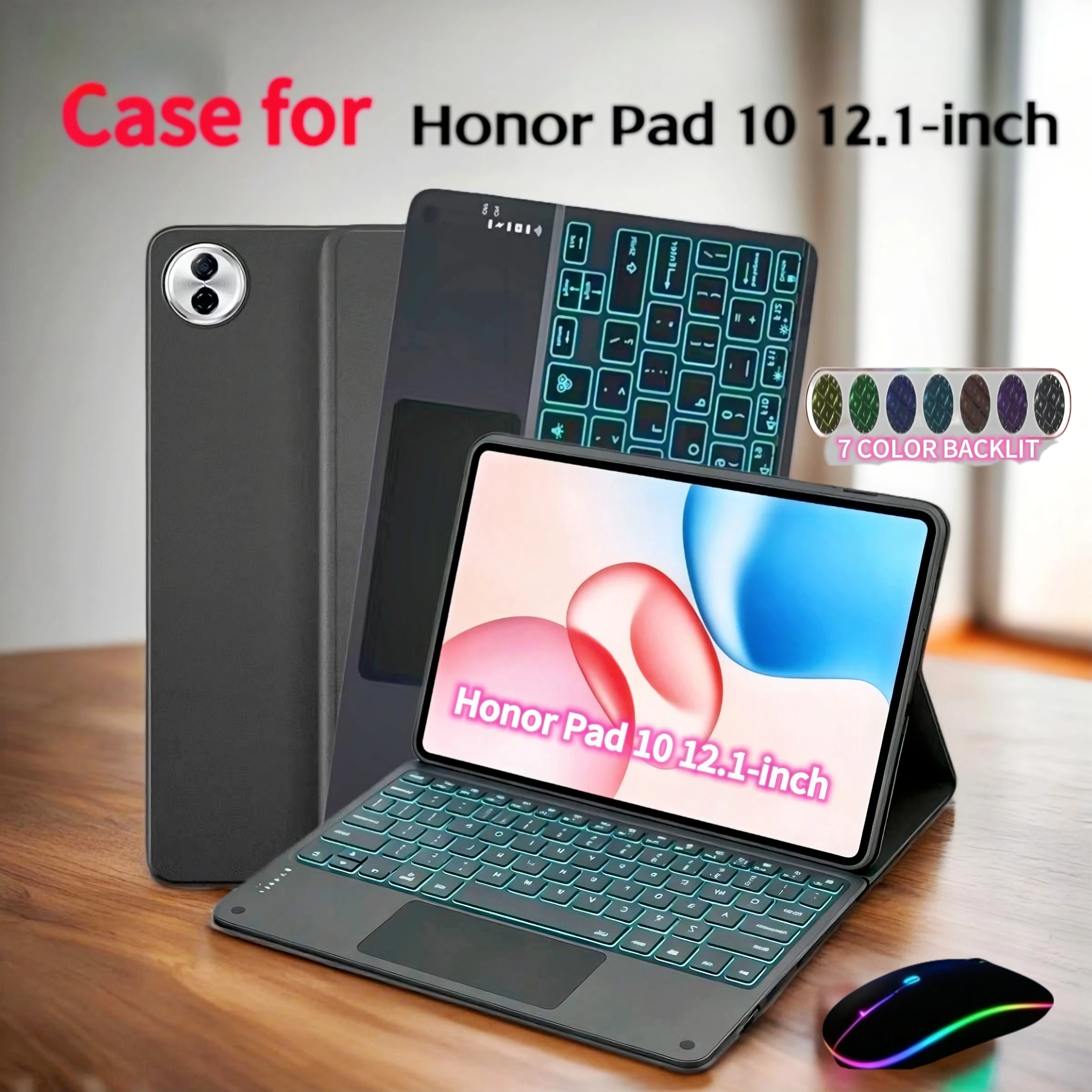 Enhanced Tablet Protective Stand Case with Detachable Keyboard and Smart Folio Design