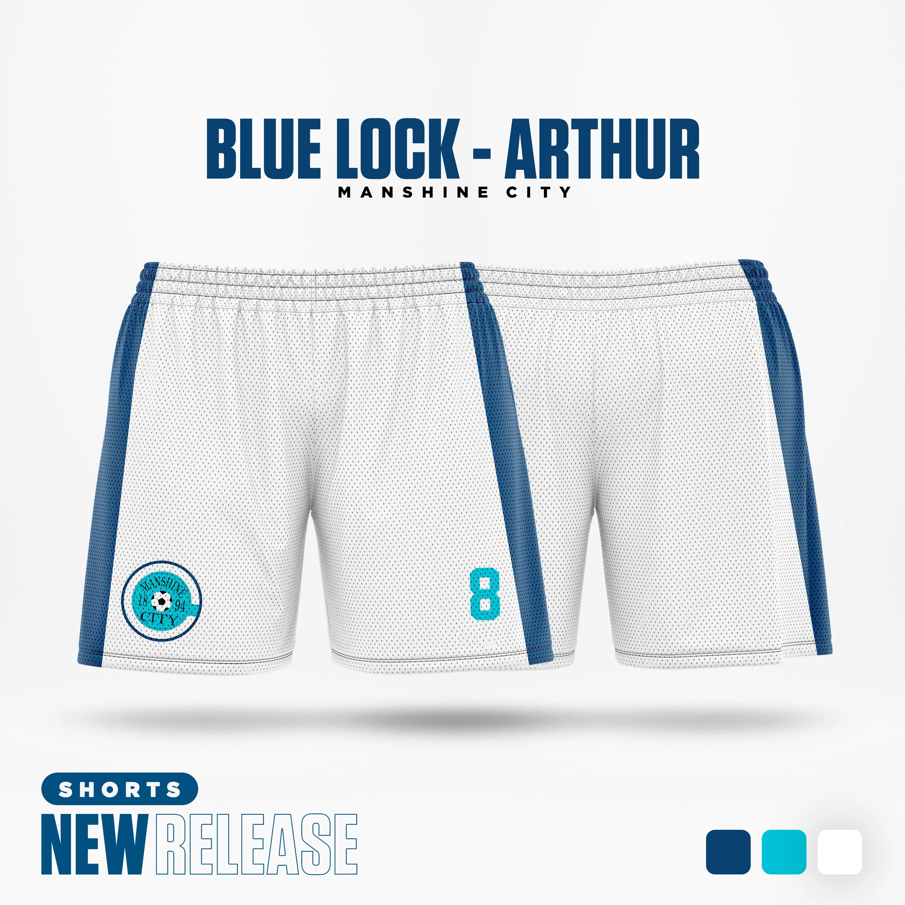 Blue Lock Manshine City White Cartoon Anime Jersey Men Shorts Summer 2024 New Fashion Women Short Pants Sport Children Bottom 4