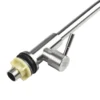 1Pcs Kitchen Faucet 304 Stainless Steel Water Purifier Single Cold Water Lever Hole Tap Silver 360° Rotation Elbow Sink Taps 5