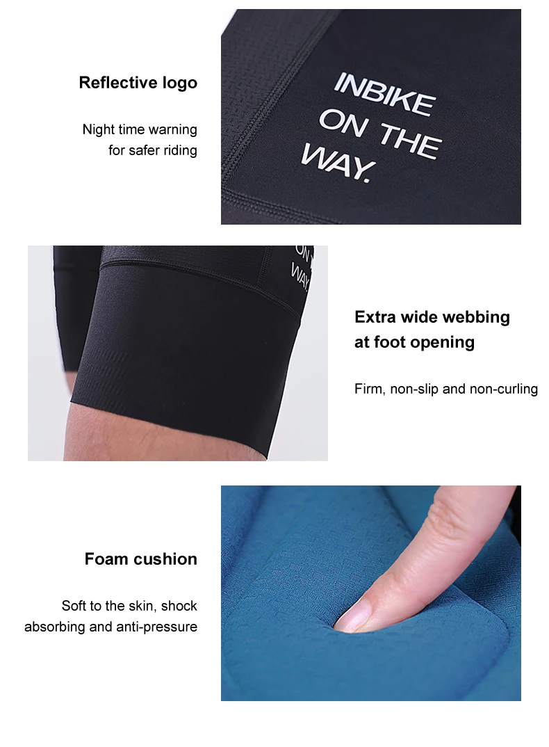 Inbike Herren Radhose Shorts elastische Schnitts telle Pro Pad Mountainbike Shorts Herren Straße atmungsaktiv schnell trocknende Fahrrad Lätzchen eng – Detail 10
