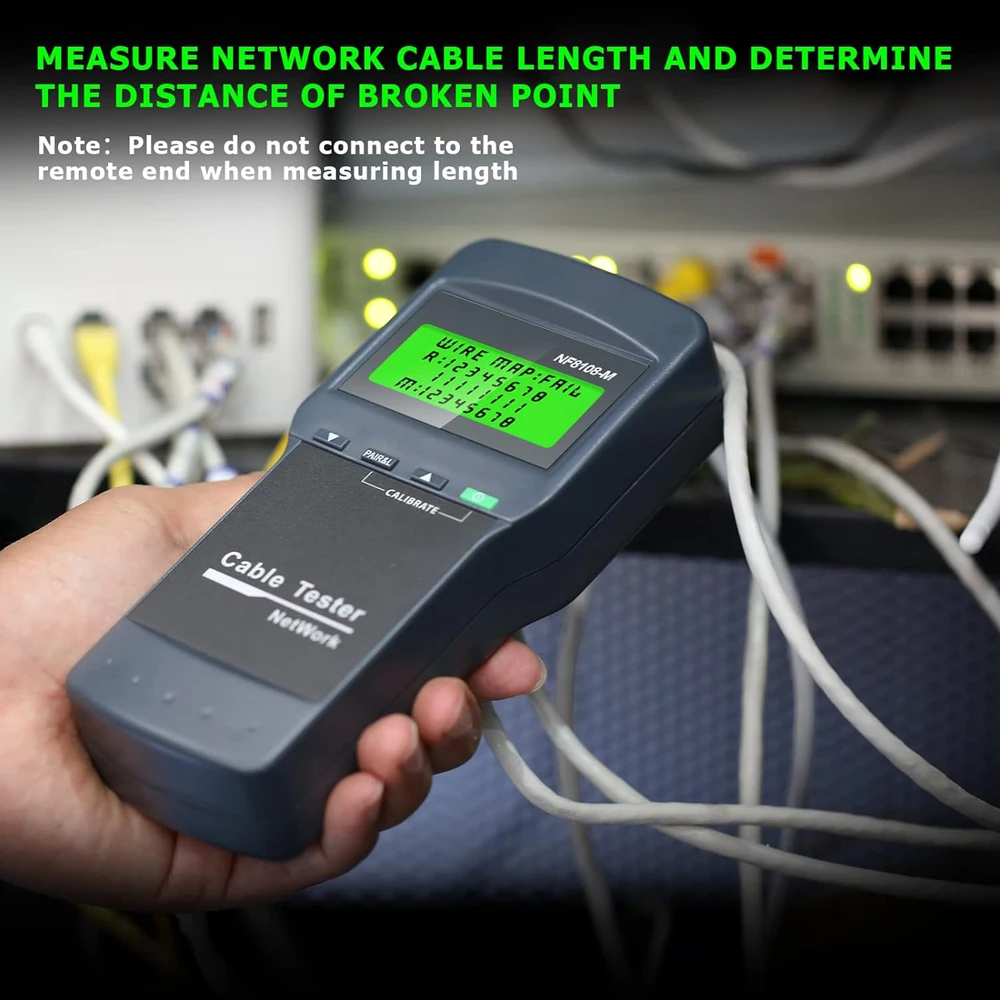 Noyafa NF-8108M Cable tracker Professional Network Cable Tester LCD Display Measure Length Wiremap Tester Network Tools 2
