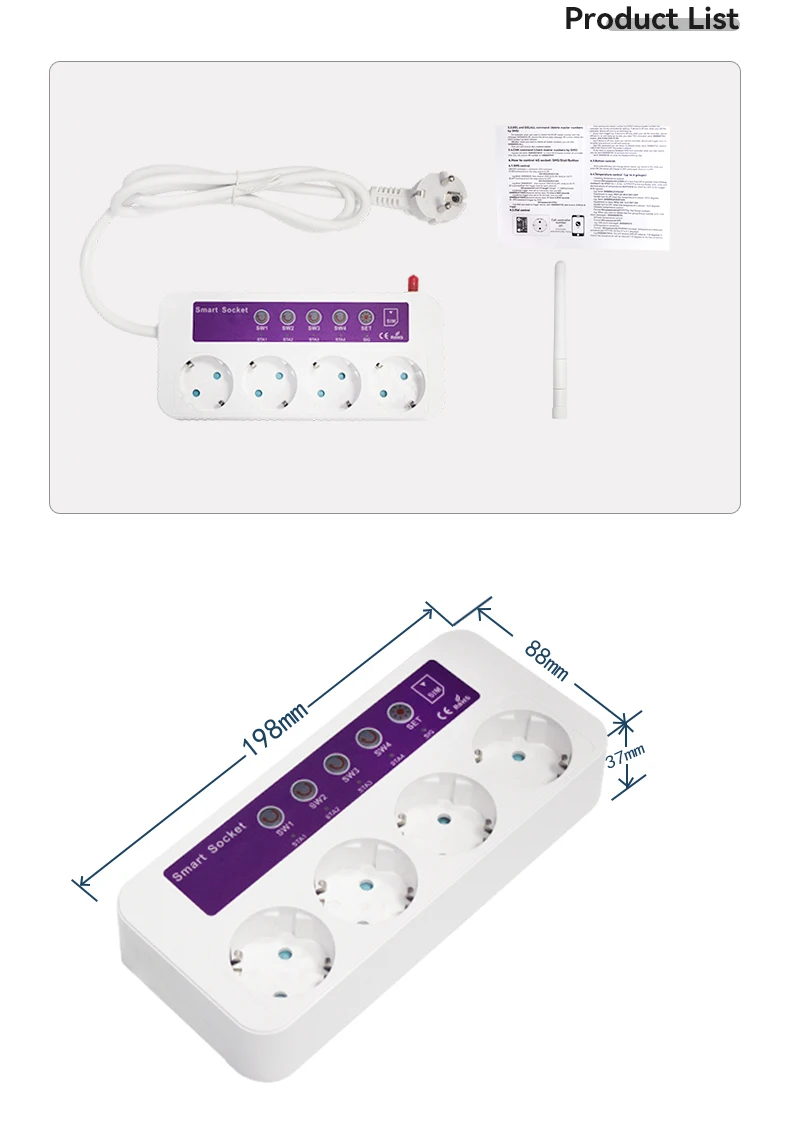 SC4-GSM 4G Ʈ    ġ ÷  , 4 ä Ʈ, 16A SMS, µ  ɼ