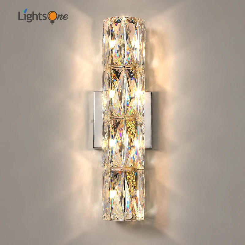 Wall Lamp Wall Sconces Light LED Wall Lamp Living room bedroom bedside long wall lamp background wall villa light luxury high-end crystal light