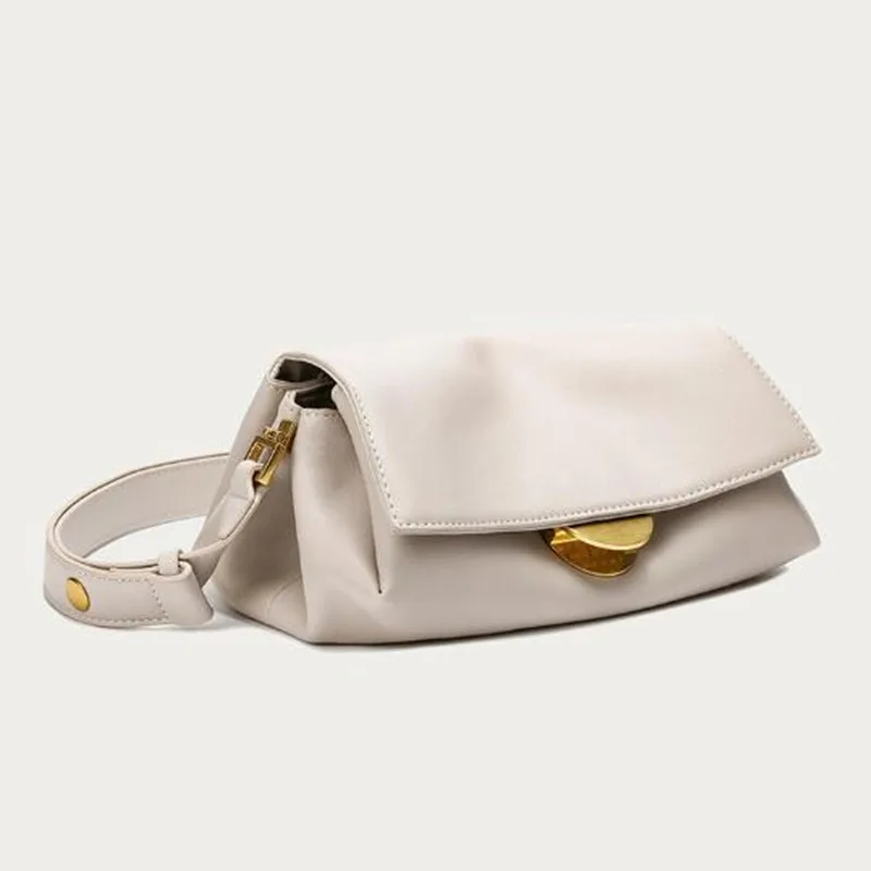 

Fashion Leather Bag Woman Brand Designer Shoulder Messenger Bags Handbag Beige Flap Multi Pockets Female Adjust Crossbody Bags