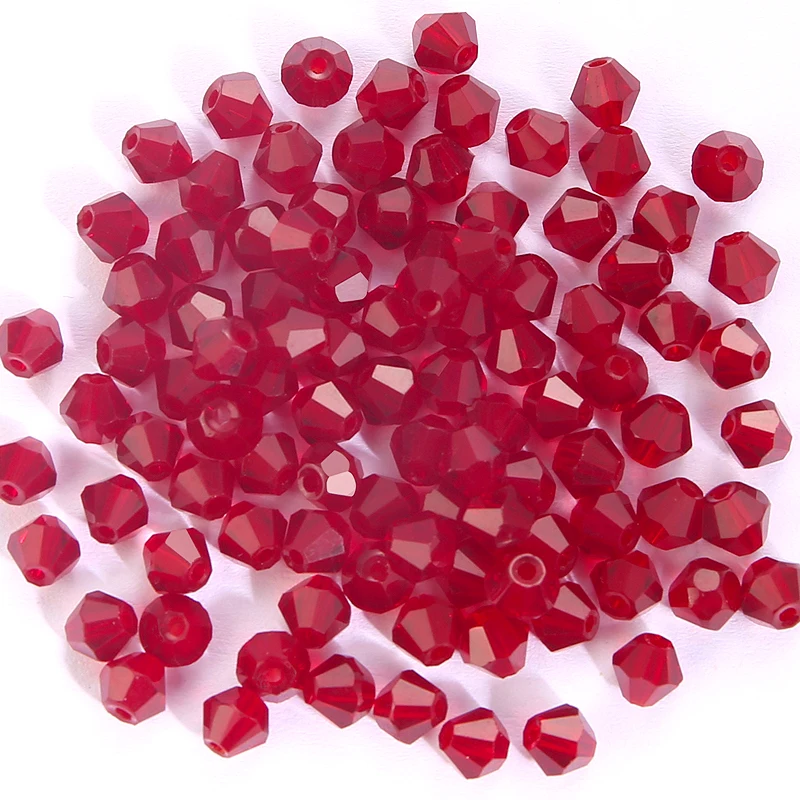 100Pcs 4MM Faceted Crystal Glass Bicone Beads for Jewelry Making and DIY Crafts