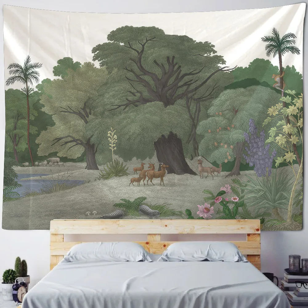 Tropical Rainforest Tapestry for Home Wall Decoration