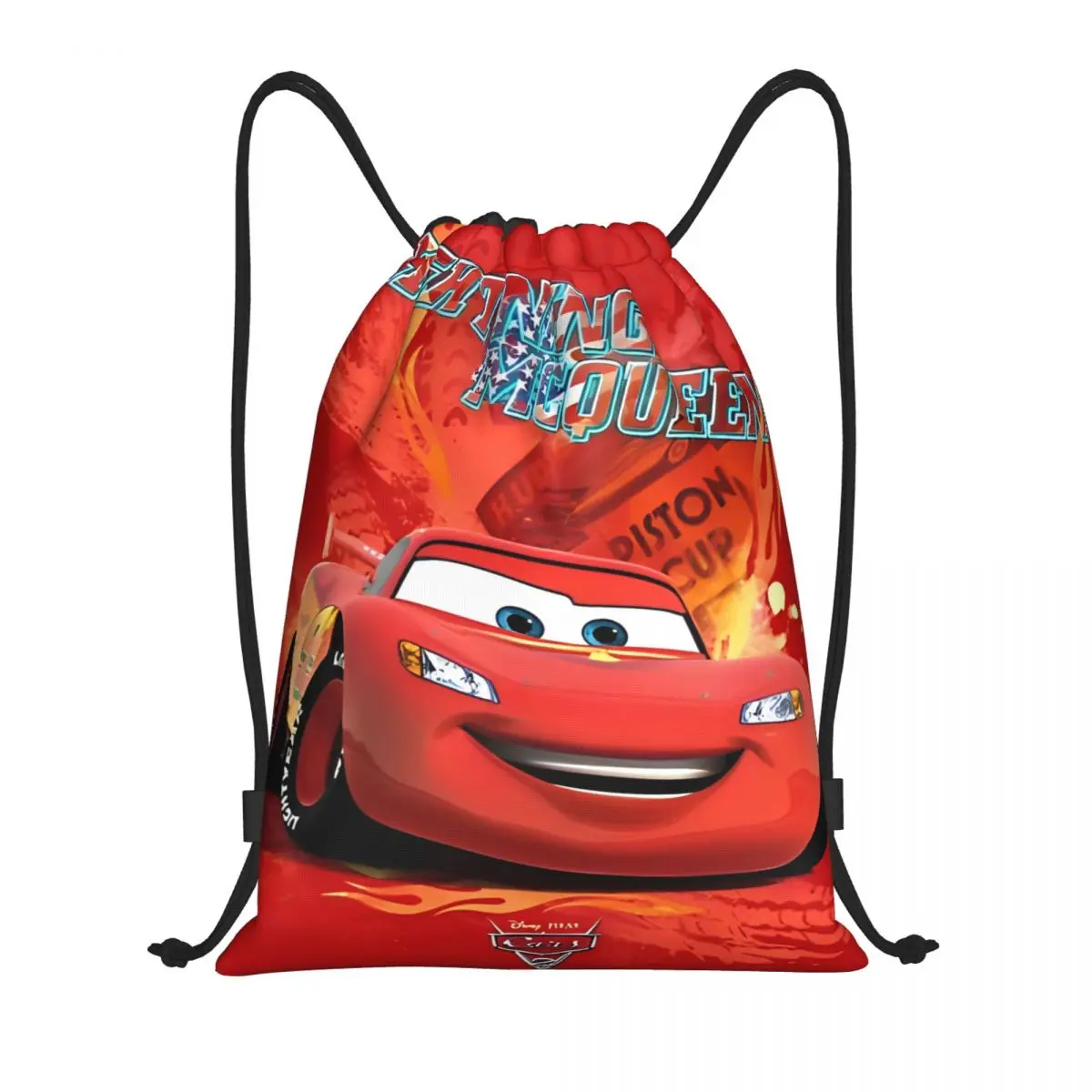 thumbnail image 1 of Mochila con cordón de la película de dibujos animados Cars Lightning Mcqueen, mochila deportiva para gimnasio, bolsas con cordón para ciclismo, 1 of 5