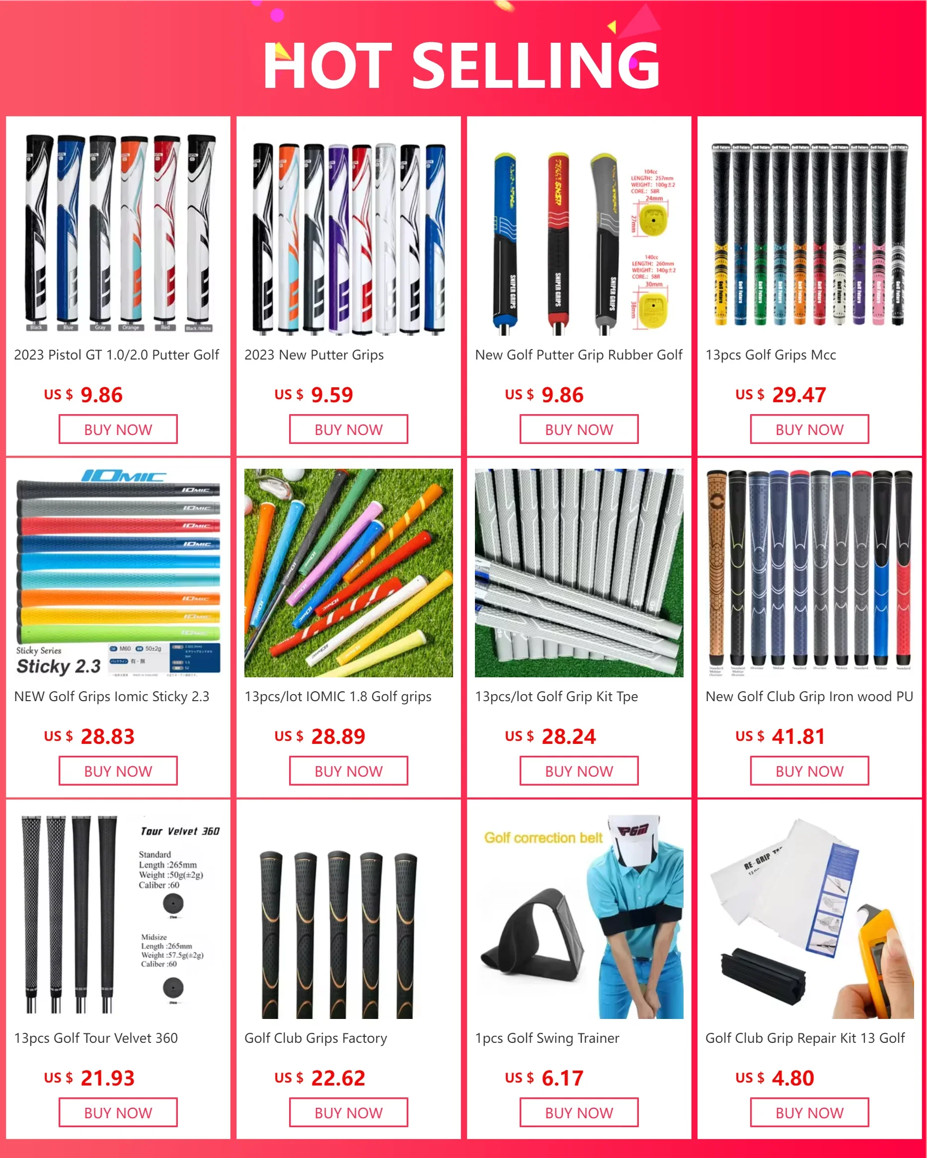 Description Picture 2 of item2023 Pistol GT 1.0/2.0 Putter Golf Grip Advanced Surface Texture Tack Minimize Grip Pressure with a Unique Parallel Design