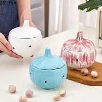 Onion Shape Ceramic Storage Box Cosmetic Jars Dressing Table Jewelry Boxes Storage Jar and Lid Creative Porcelain Candy Pots 1