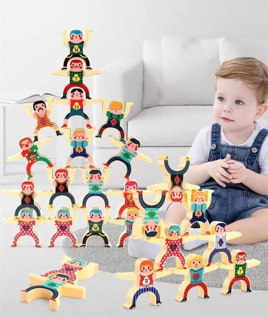 Wooden Stacking DIY Balance Building Blocks Board Stacking High Blocks Educational Toys For Kids Game Gift 1