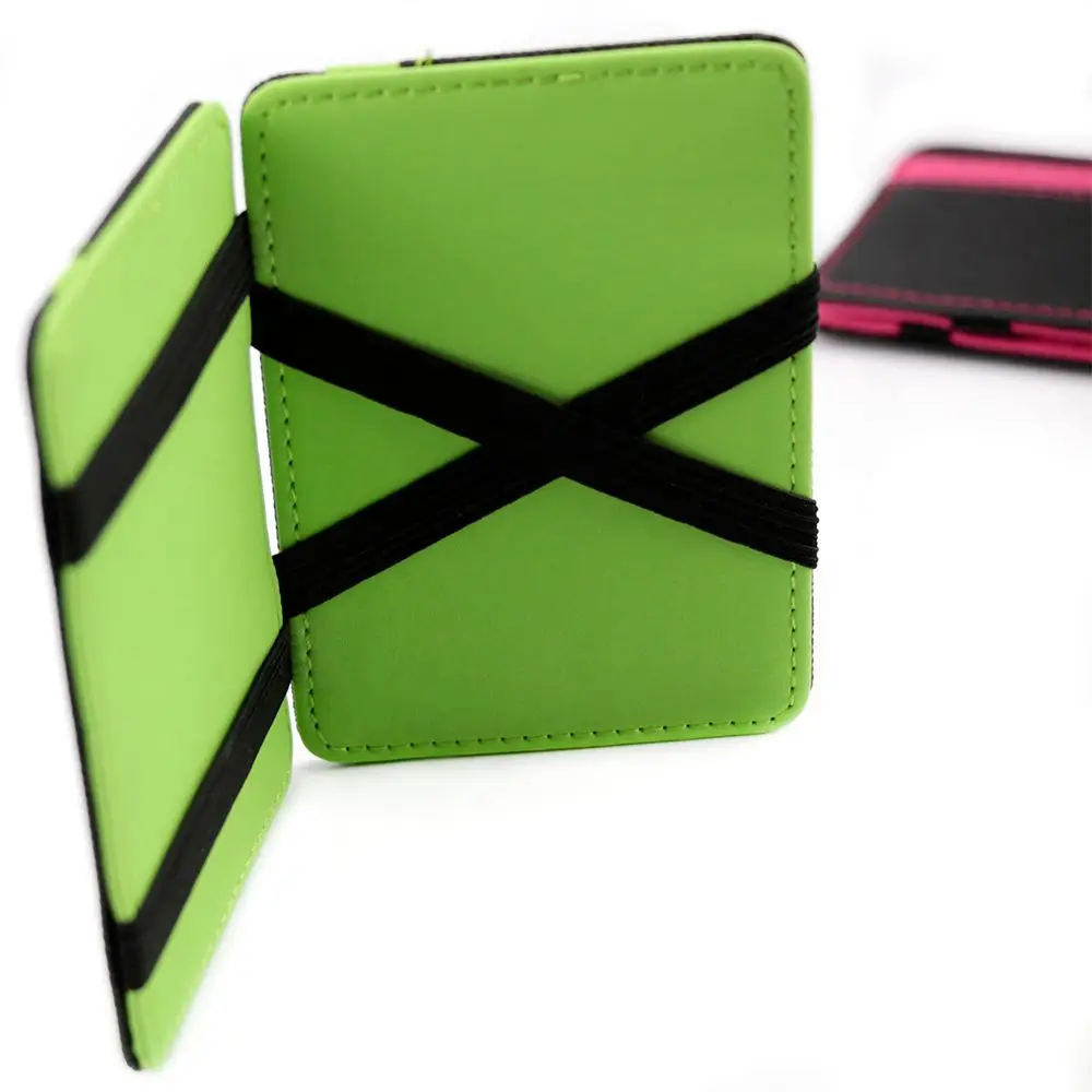 Men Wallet Creative Money Clip Card ID Slim Light Flip BiFold PU Leather Purse Colorblock Credit Card Bag Card Holder Card Case 4