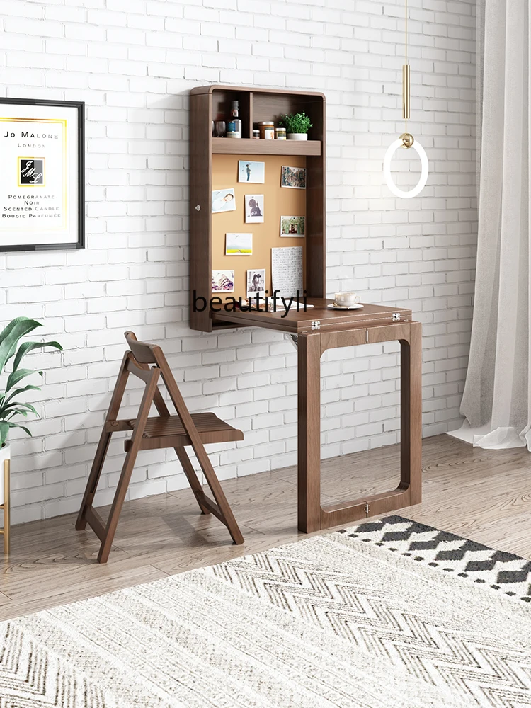 

Роскошные Настенные складные обеденные столы и стулья zqLight, набор для маленькой квартиры, гостиной, обеденный стол прямоугольный