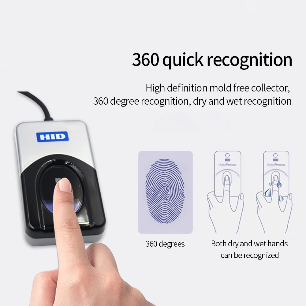 Digital Persona U are U 4500 Biometric Fingerprint Scanner USB Fingerprint Reader Sensor uru4500 API SDK Free fingerprint scanner