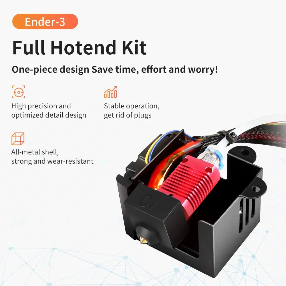 Fully Assembled Hotend Kit with Metal Shell and Dual Fan