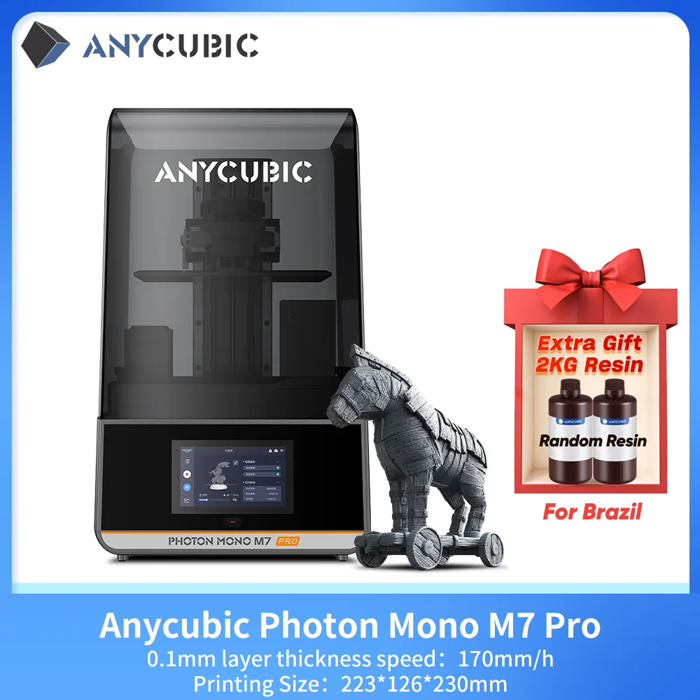 ANYCUBIC Photon Mono M7 Pro Imprimante 3D en Résine UV LCD 10 en Effet 14K, avec Recharge existent, Impression à Grande Vitesse
