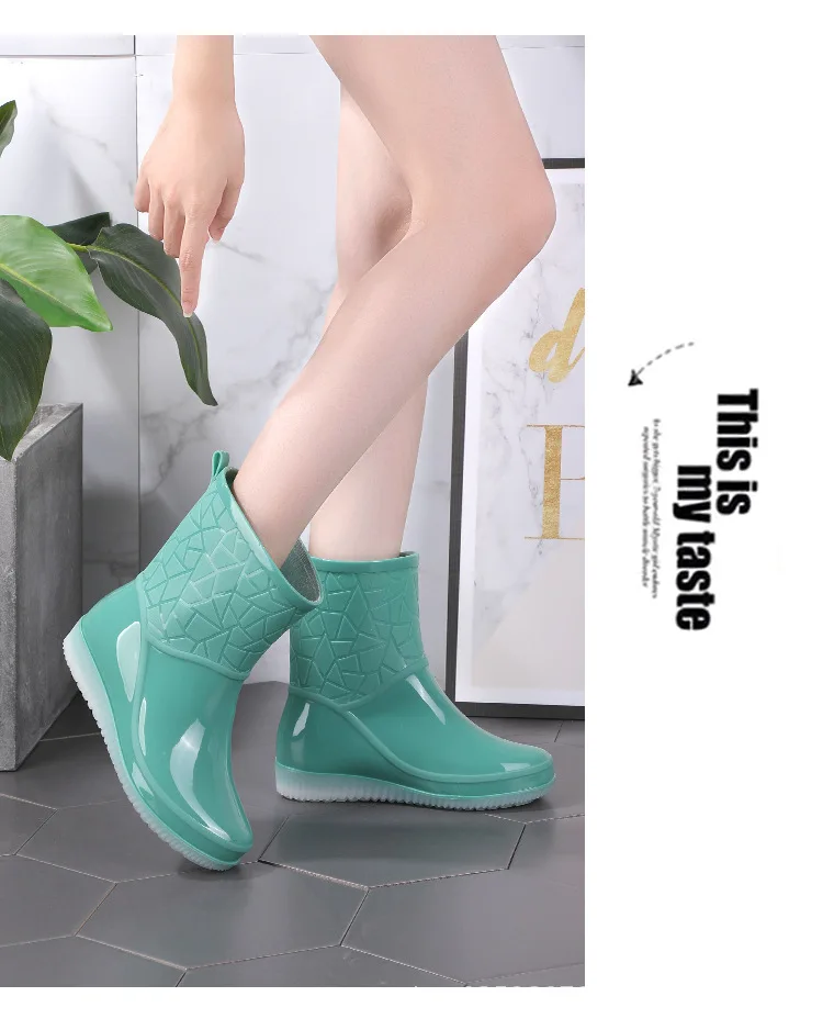 Waterproof Women's Rain Boots with Non-slip Soles for Fishing and Outdoor Activities