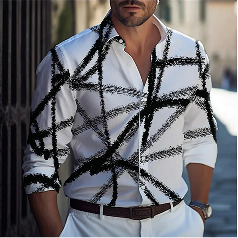 Shirt Men Fashion Luxury Party Casual Dance Street Outdoor Butterfly Pink Plus Size