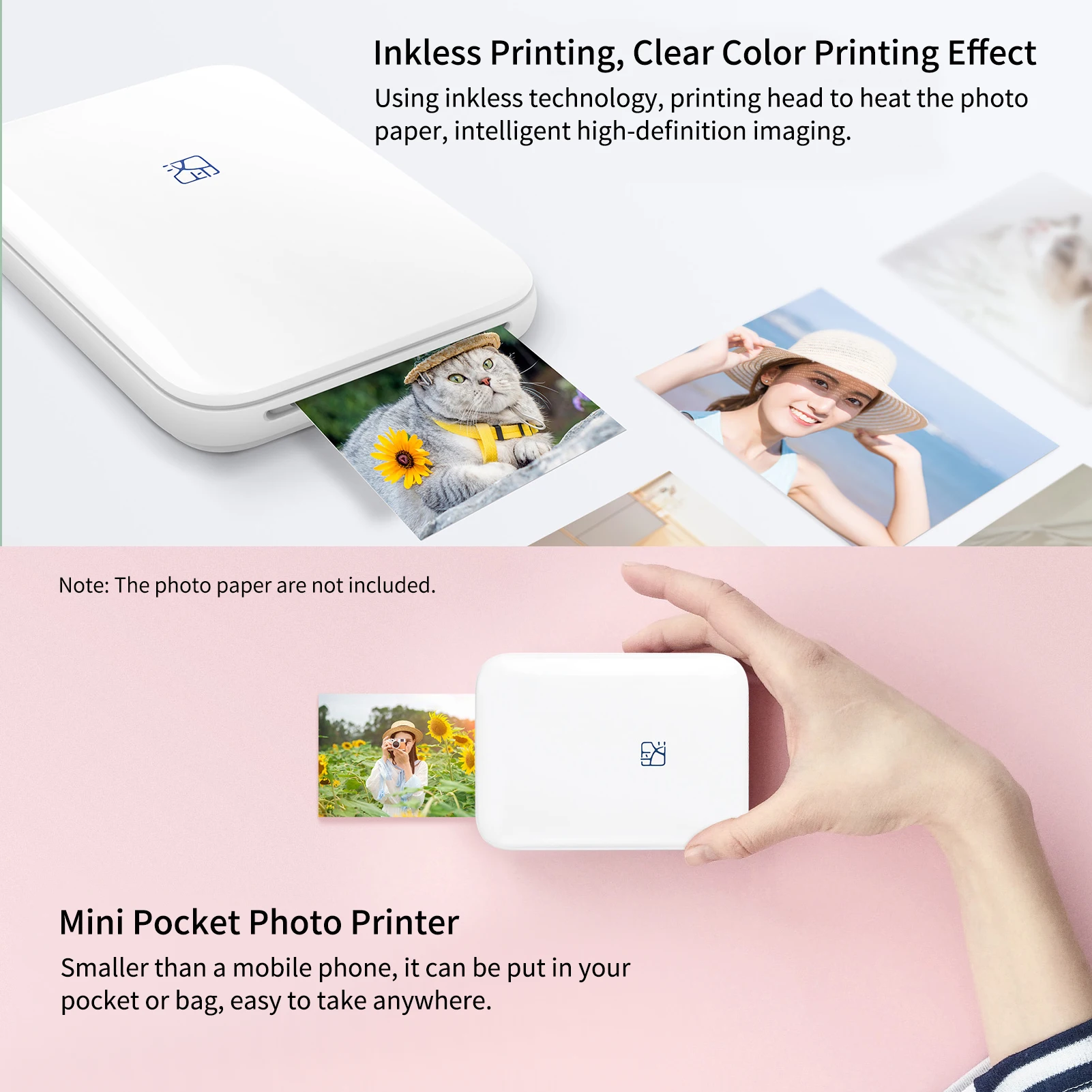 600 Dpi Pocket Instant Photo Printer Portable Diy Share 500mah Picture Mini  Wireless Ar Video Printer For Smartphone - Printers - AliExpress