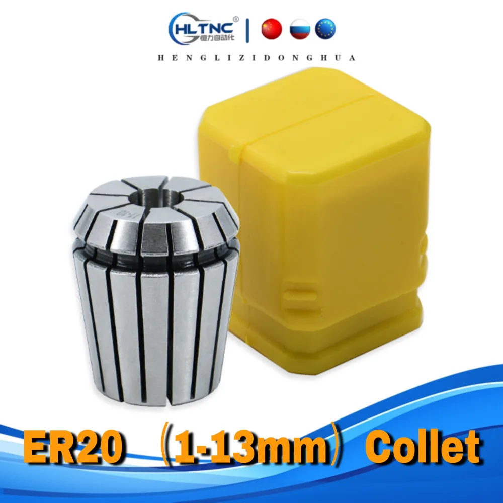 ER20 1/2 1/4 1/8 inch 3.175 6.35 12.7 mm 0.015 Spring Collet High Precision Collet Set For CNC Engraving Machine Lathe Mill Tool