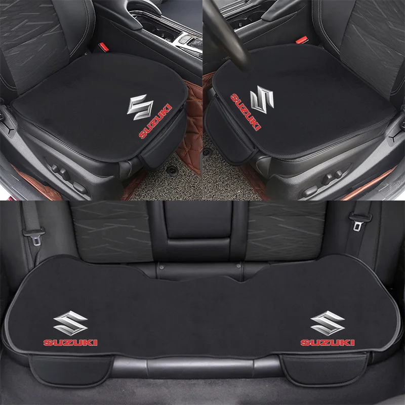 1PCSCarSeatCushionNonSlipCoverIcesilkVelvetPlushForSuzuki