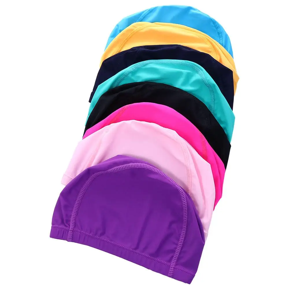 Non-Slip Long Hair Bathing Protect Ears Waterproof Elastic Nylon Water Sport Bathing Caps Pool Hat Swimming Hat Swimming Cap men winter waterproof gloves touchscreen pocket anti slip fleece thermal sport gloves