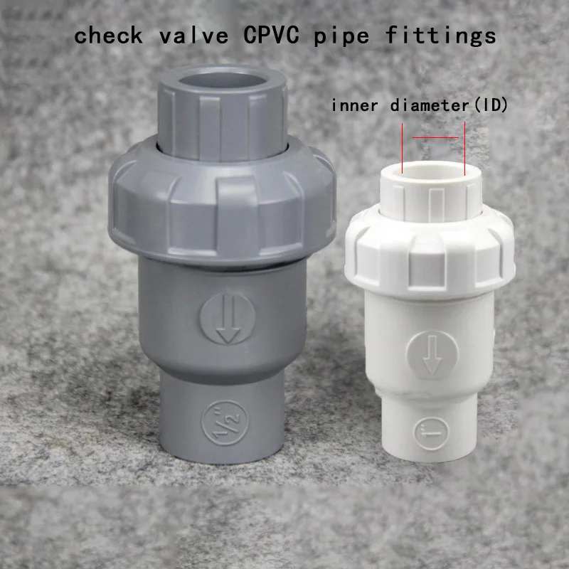 

check valve CPVC pipe fittings plumbing system parts water tube connector water pipe non-return value 1 Pcs
