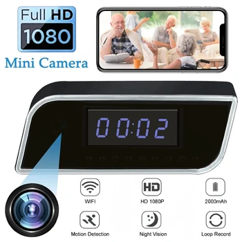 Mini Wireless WiFi Camera Ultra HD Digital Clock Cameras With Night Vision Motion Detection Remote Viewing Recorders for Home 1