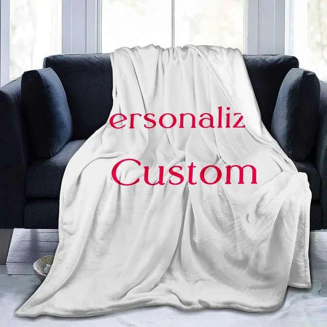 Personalized Custom Blanket with Photo - Unique Gift for Boyfriend Birthday Girls Dogs Guest Celebration Soft Comforter Throw 5
