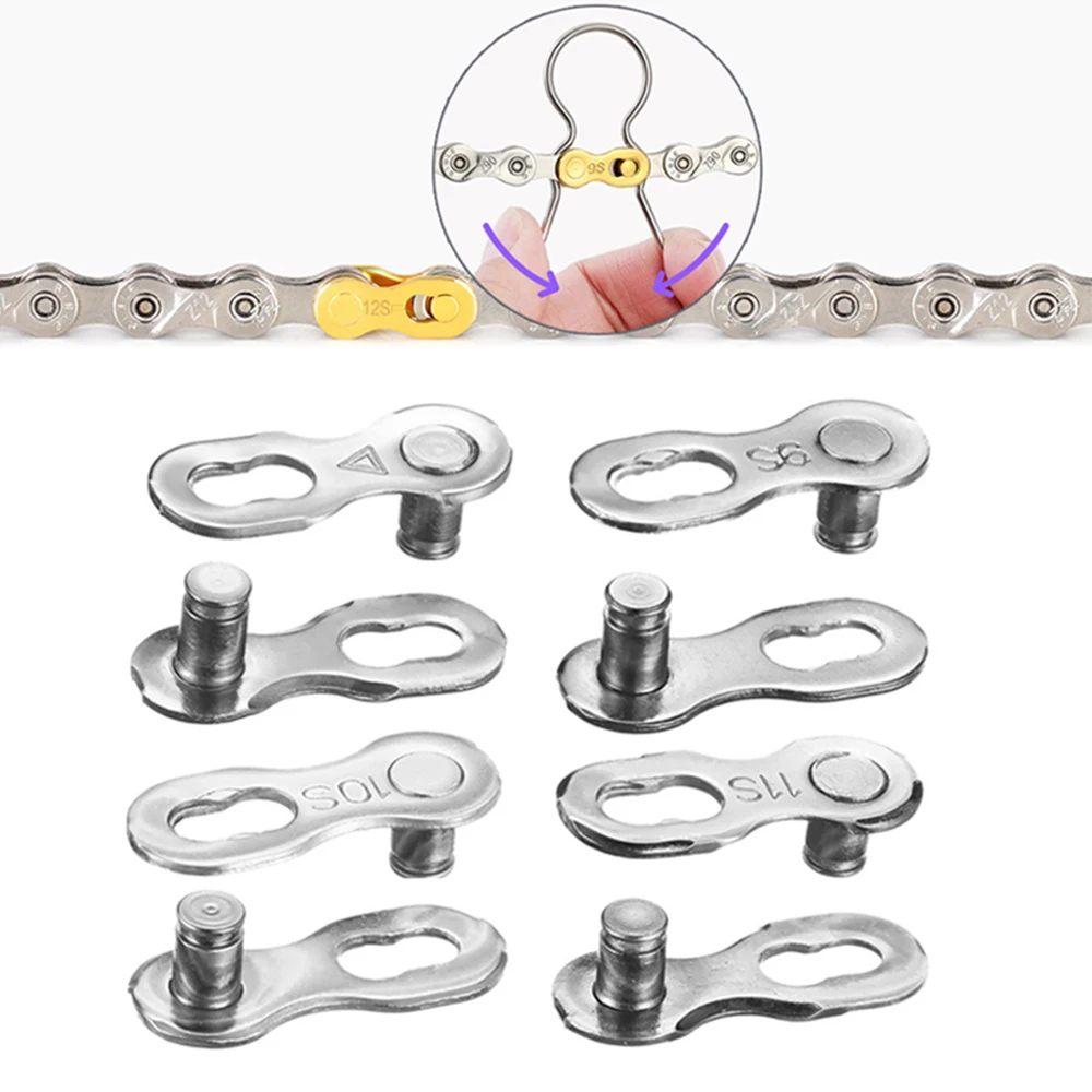 

3 pair=6PCS Bicycle Chain Connector Quick Link Joints Magic Buttons Metal 6/7/8/9/10/11/12 Speed Outdoor Cycling MTB Bike Part