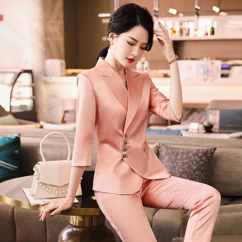 

Mid-Sleeve Suit Coat Women's Spring/Summer New Design Sense Niche Temperament High-End Professional Tailored Suit Suit Overalls