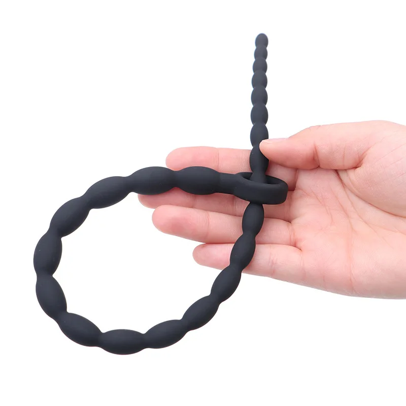 40cm Super Long Urethral Toys Soft Silicone Penis Plug Beads Horse Eye Stick G-Spot Stimulator Urethral Dilator Men Sex Toy Bdsm penis sex toys