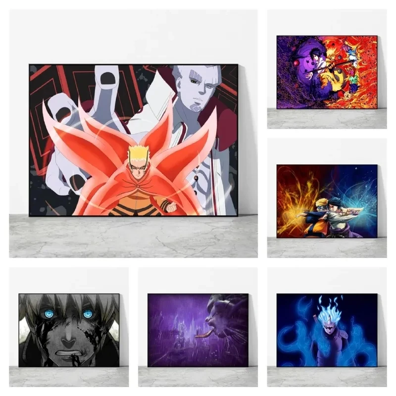 

New Canvas Art Walls Painting Naruto Uchiha Sasuke Prints and Prints Picture Cuadros Gift Poster Home Hanging Children Toy Gifts