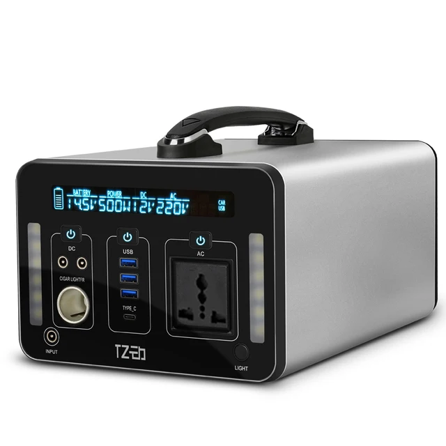 Top Quality Long Life 500w Power Supply Portable Power Station for Hiking with Lithium Ion Battery , 220V 110V Rental Power Bank