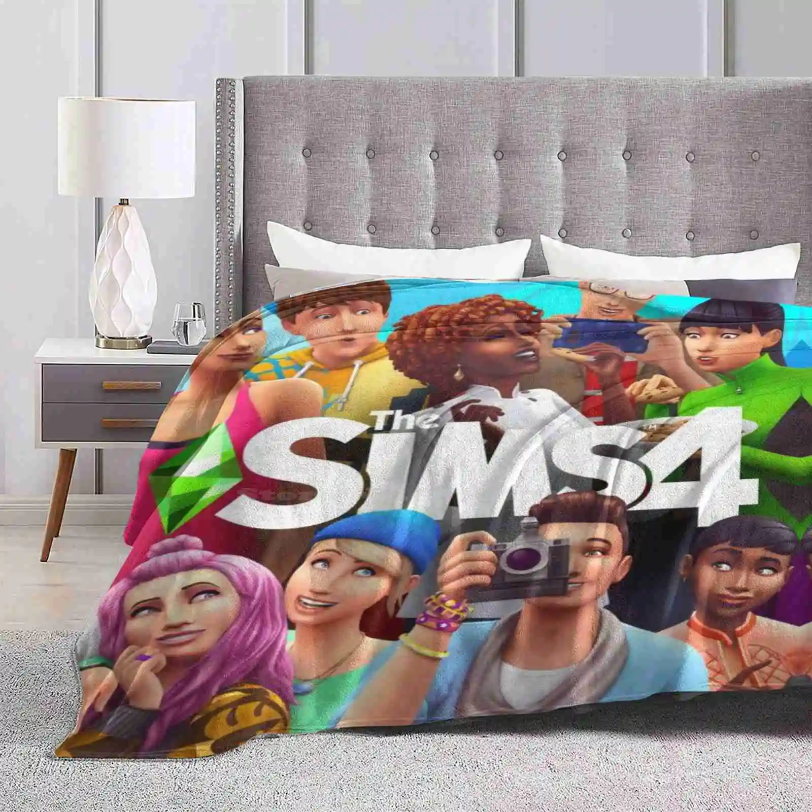 The Sims 4 Videogioco Quattro Stagioni Confortevole Caldo Morbido Coperta The Sims 4 Plumbob The Sims 3 The Sims 2 Gaming Ts4