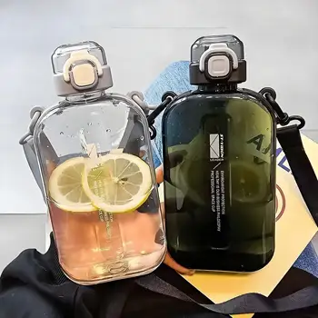 Flat Transparent Travel Water Bottle 1