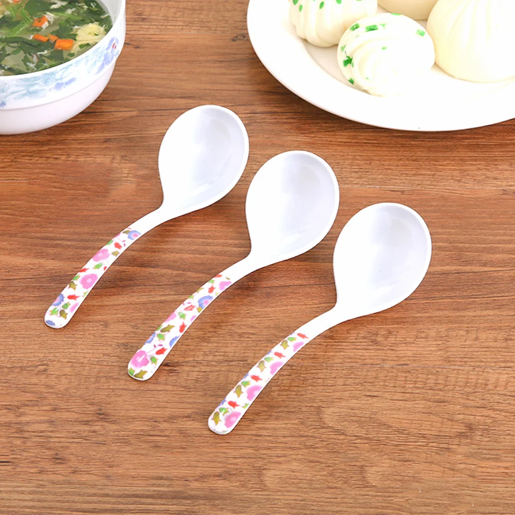 5 Pcs Soup Spoon Telephone Network Pliers Wiper Film Handle Exquisite Scoop Kitchen Utensil Anti-fall