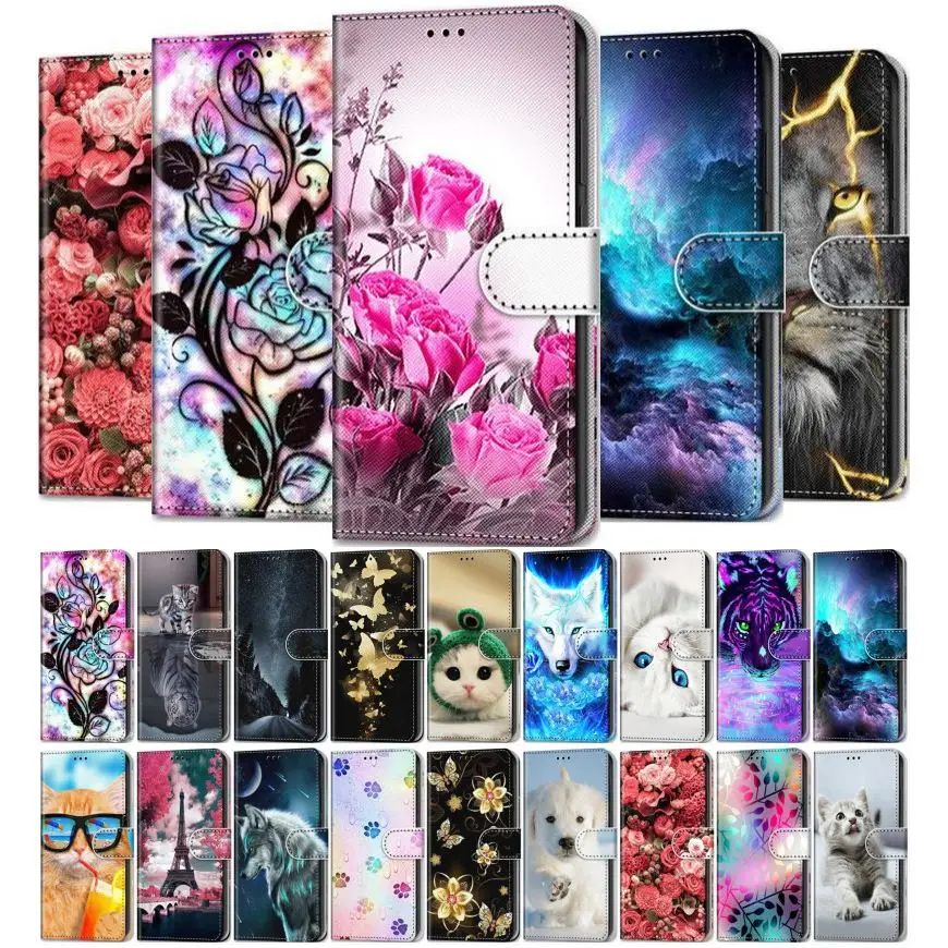 Carino Cassa Del Telefono Per Samsung Galaxy Xcover 5 A32 A33 A40 A41 A42 A50 A51 A52 A52S A53 A71 5G 4G Della Ragazza Del Raccoglitore Protegge La Co