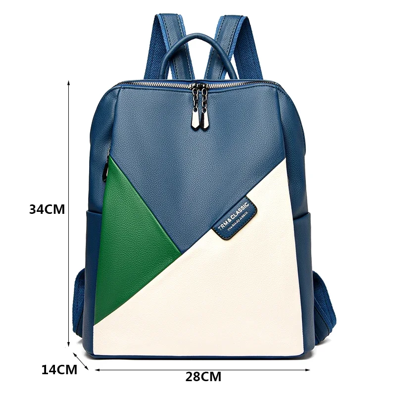Fashion Backpack For Girls Famous Brand Leather Backpack Women Shoulder Bag Elegant School Bags For Teenage Girls Mochila Mujer - 3
