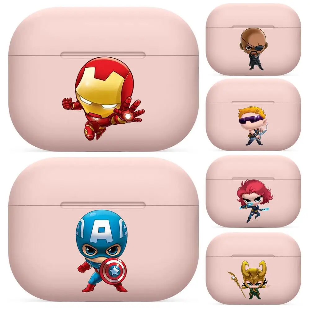 

Marvel Captain America Iron Man For Airpods 1 2 pro case Protective Bluetooth Wireless Earphone Cover For Air Pods case air pod