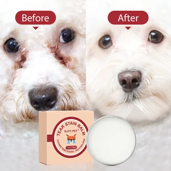 Natural Tear Stain Remover Balm for Dogs Cats Gentle Eye Care Soothing Skin Pet Lacrimal Gland Cleaning Cream