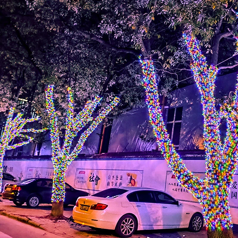 Led solar lichterkette 7m 50 lichter 8 muster solar fee lichterkette wasserdichte garten hochzeits party dekoration — изображение 6