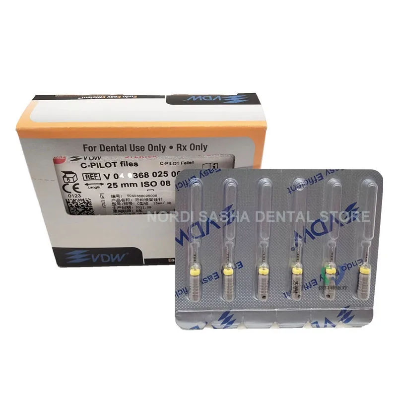 Size 6/8/10/12/15 VDW STERILE C-PILOT Files 19mm 21mm 25mm VDW C-Pilot Files Endo Files Dental Root Canal Files VDW C Pilot 3