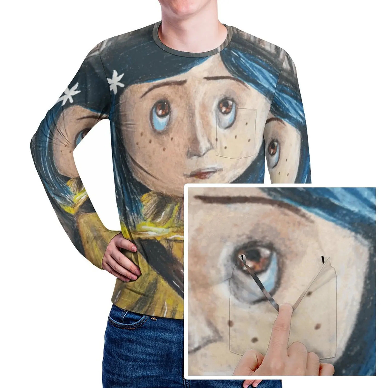 

Мужская футболка с длинным рукавом, с принтом