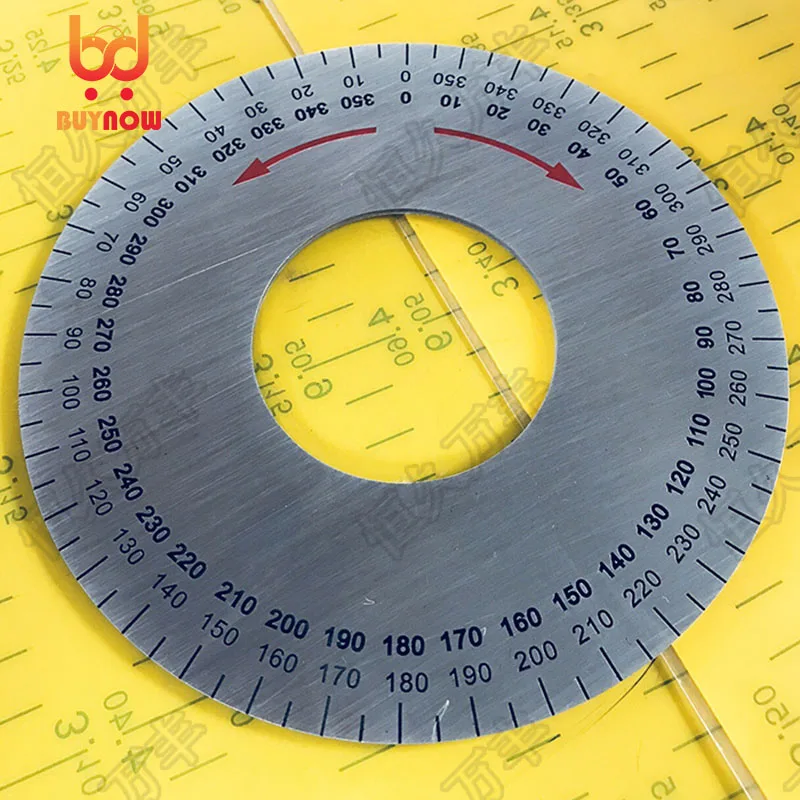 150x60x2mm Stainless steel decorative plate Machine tool 360 degree Stainless steel dial scale disc tool