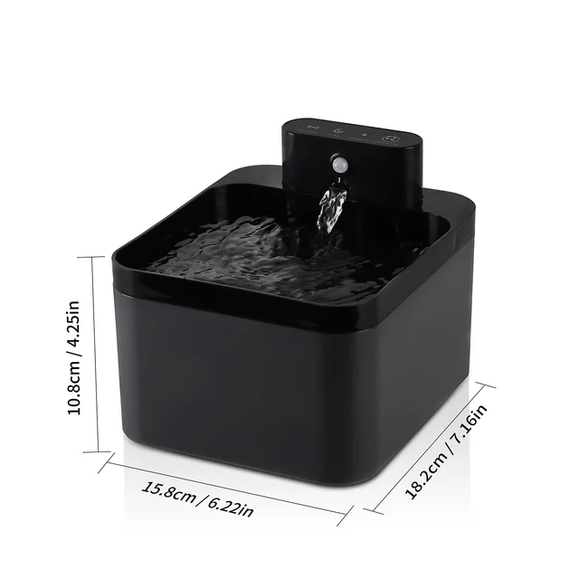 2.2LCat Water Fountain Battery & Sensor 2 in 1 Drinking Fountain For Cats Dog Drinker Wireless Pet Water Dispenser Accessories 2