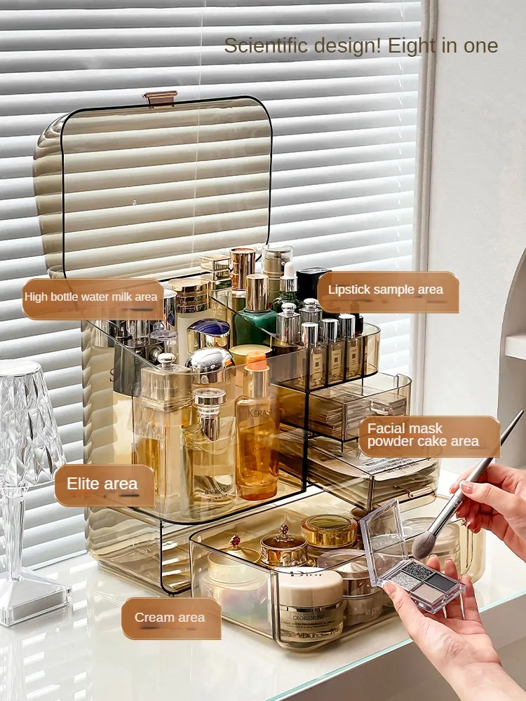 Cosmetics Storage Box Dresser Acrylic Skin Care Shelf Dustproof Desktop Large Capacity Cosmetics Organizer Perfume Organizer 10 Cosmetics Storage Box Dresser Acrylic Skin Care Shelf Dustproof Desktop Large Capacity Cosmetics Organizer Perfume Organizer