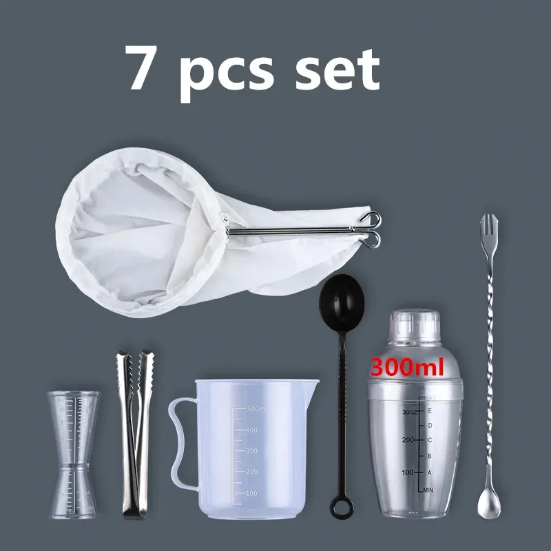 Sleek Plastic Martini Cocktail Shaker - Versatile Beverage Mixer
