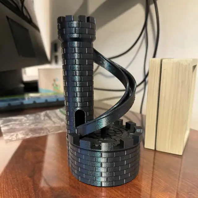 PLA Castle Slide Coin Storage Container Model Savings Tank Castle Tower Piggy Bank 3D Printed Ornaments 3