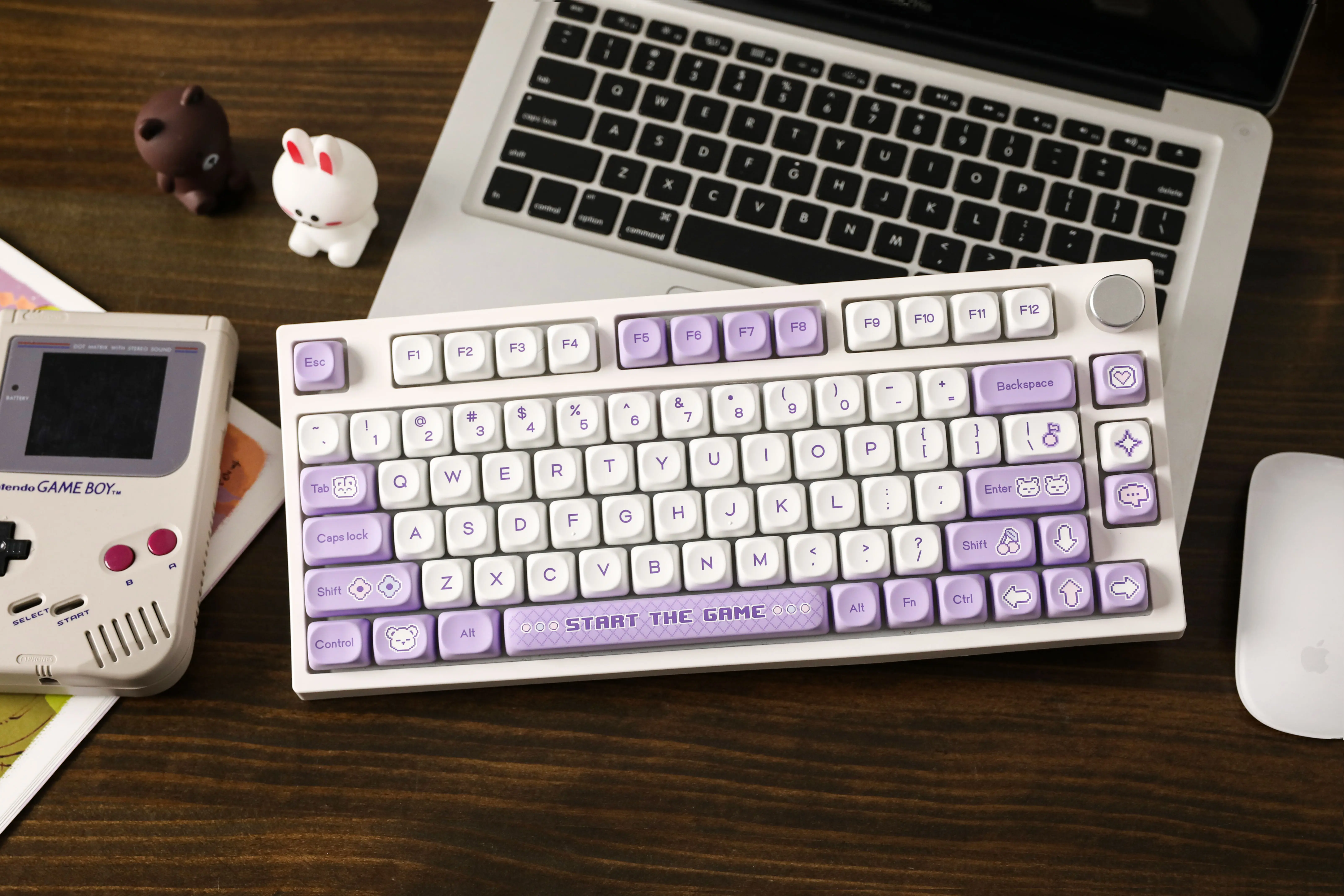 teclado mecânico de jogos, Pixel-Plush, compatível com ANSI e ISO, 141 Key