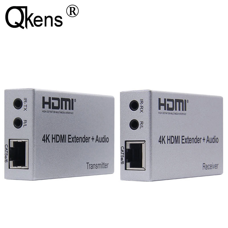 4k Hdmi Extender 100m With R L Audio Out Hdmi Video Converter By Cat5e Cat6 Rj45 Ethernet Cable For Ps3 Laptop Computer Pc To Tv Hdmi Cables Aliexpress